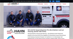 Desktop Screenshot of hahn-haustechnik.com